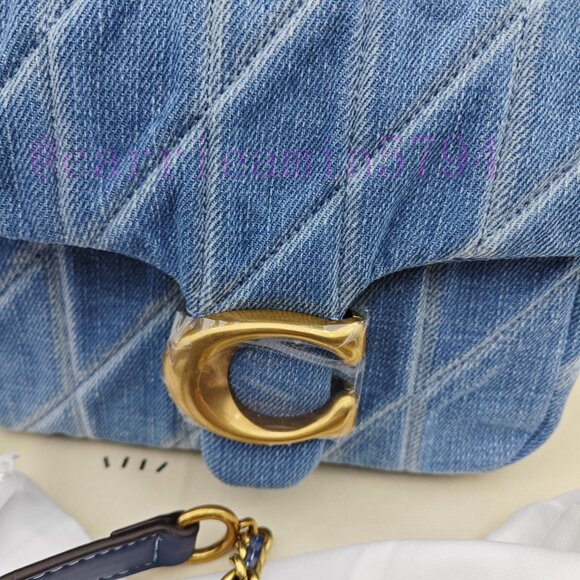 Coach denim blue TIMES SQUARE QUILT TABBY SHOULDER BAG - Picture 2 of 10